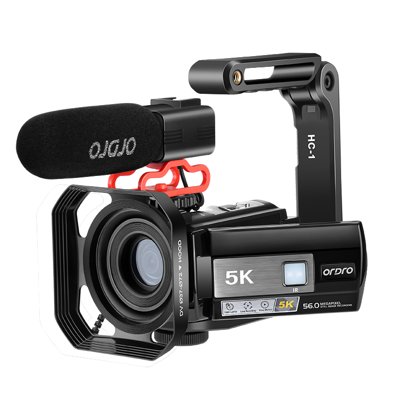 博亚AE20高清数码摄像机5K长续航会议记录4K录像机婚庆短视频拍摄