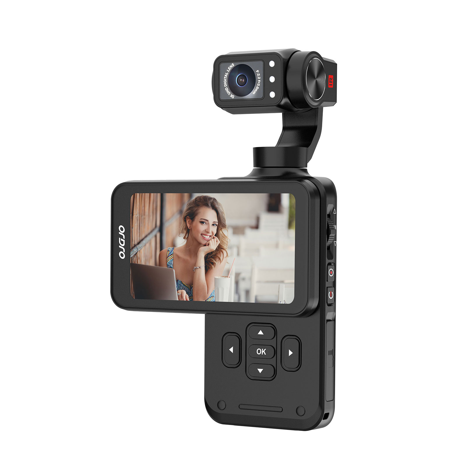 欧达M5口袋相机5K三轴防抖手持云台旋转屏幕vlog拍摄旅行摄像机便携式小巧相机