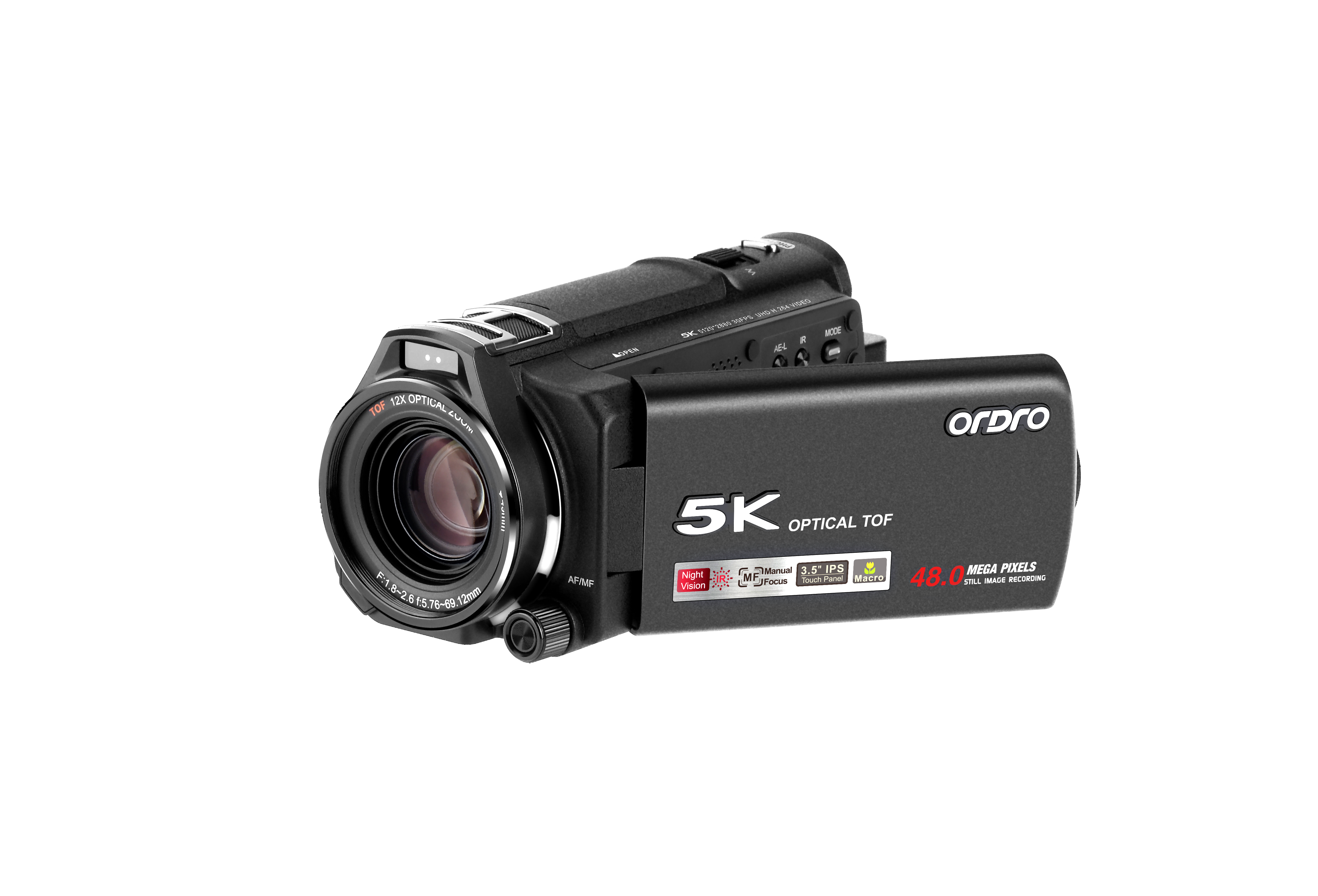 欧达XV80光学变焦红外摄像机高清直播家用婚庆旅拍会议5K超清摄录